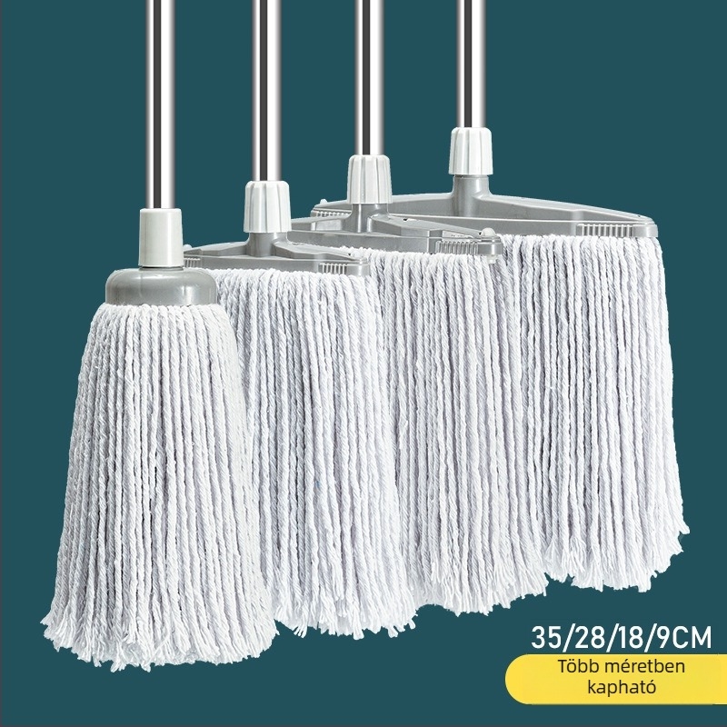 Régi stílusú pamutfonalú mop fej, nagy méret, nedvszívó, otthoni használatra, szélesség 18/28/35 cm