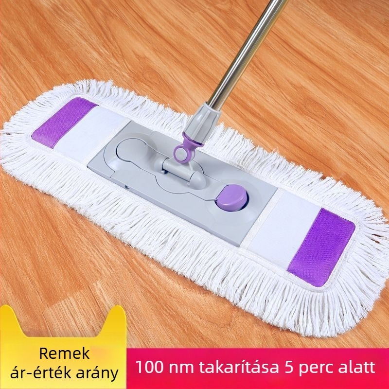 Lapos mop háztartási használatra, egy lépéses tisztítás, nedves és száraz használatra egyidejű, érintés nélküli mosás, könnyen használható, nedvszívó és strapabíró mop