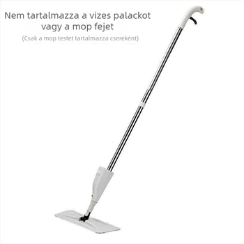 Permetezős felmosó, kéz nélkül, lapos felmosó háztartási használatra, nedves és száraz tisztítás, állítható teleszkópos nyél