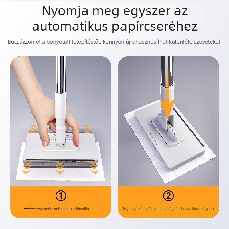 Mini felmosó arcápoláshoz klipszes szövethez – újrahasználható mop párna, egy lépéses tisztítás