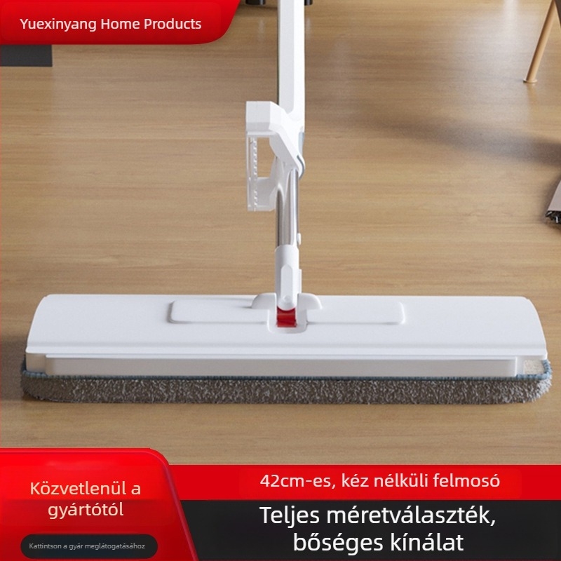 Szakmai testreszabott 42 cm-es lapos mop nagy felületek tisztítására, kézi mosás nélkül, otthoni és szállodai használatra
