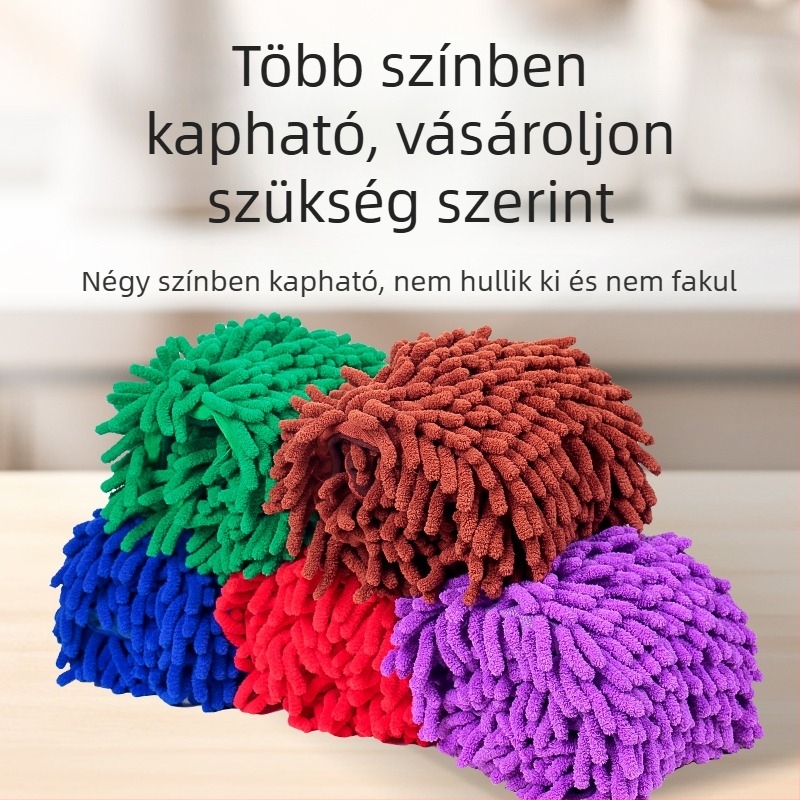 2025 új háztartási lapos mop chenille hernyófejjel, csempéhez és padlóhoz, vízjelmentes cserélhető fej