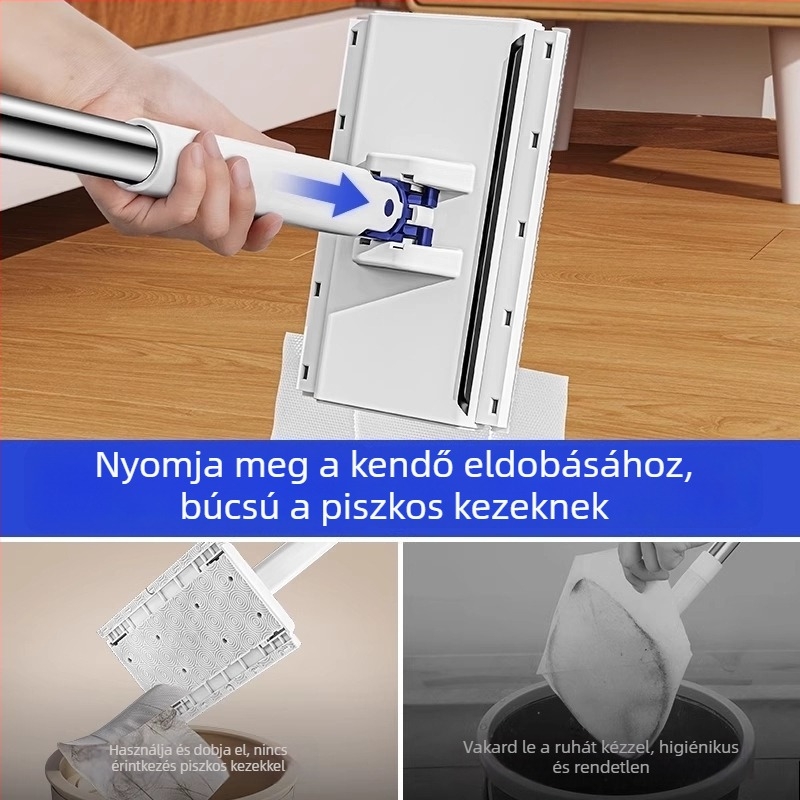 Arc törölközőt tartó mop, mini lapos mop otthoni tisztításhoz, automatikus klipsz