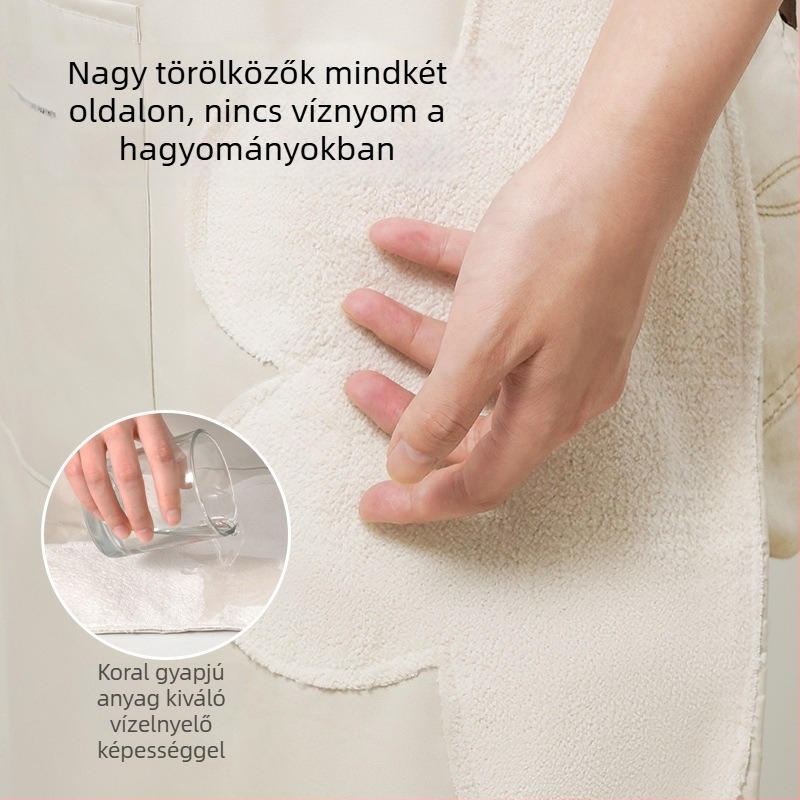 Konyhai törölhető kötény otthoni használatra, vízálló és olajálló, uniszex catering munkaruha, nyár, 66×73 cm, japán stílus