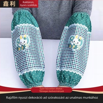 Kiterjesztett konyhai ujjvédő nyuszis mintával, olaj- és foltálló védőhüvely háztartási tisztításra