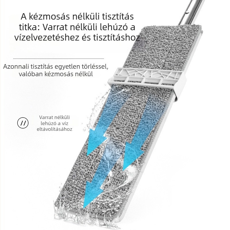 Személyre szabott érintésmentes lapos mop, 35 cm, nedves és száraz csempepadlók tisztítására otthon