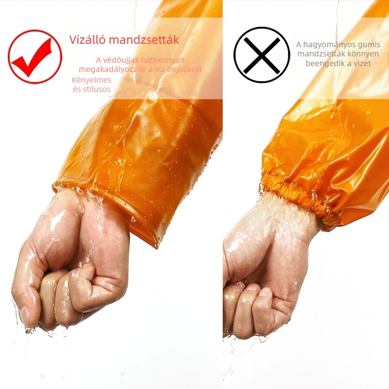 PVC védő ujjvédők, vízállóak, olaj- és szennyeződésállóak, hosszúak és tartósak