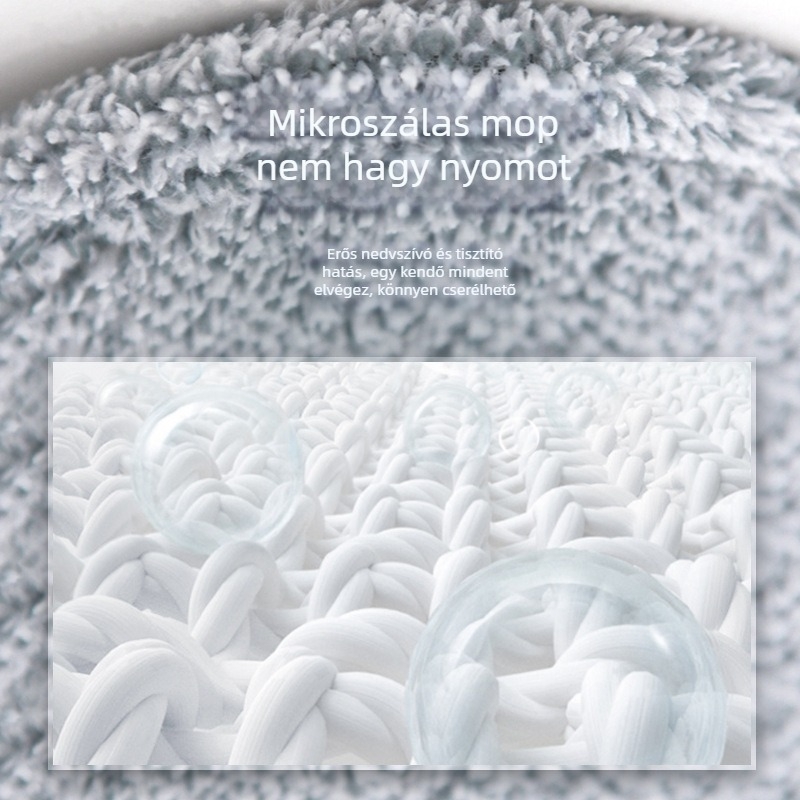 Forgó felmosó piszkos–tisztaság elválasztással, automata, érintésmentes, egyben