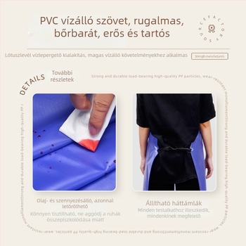 PVC vízálló és olajálló kötény háztartási konyhához