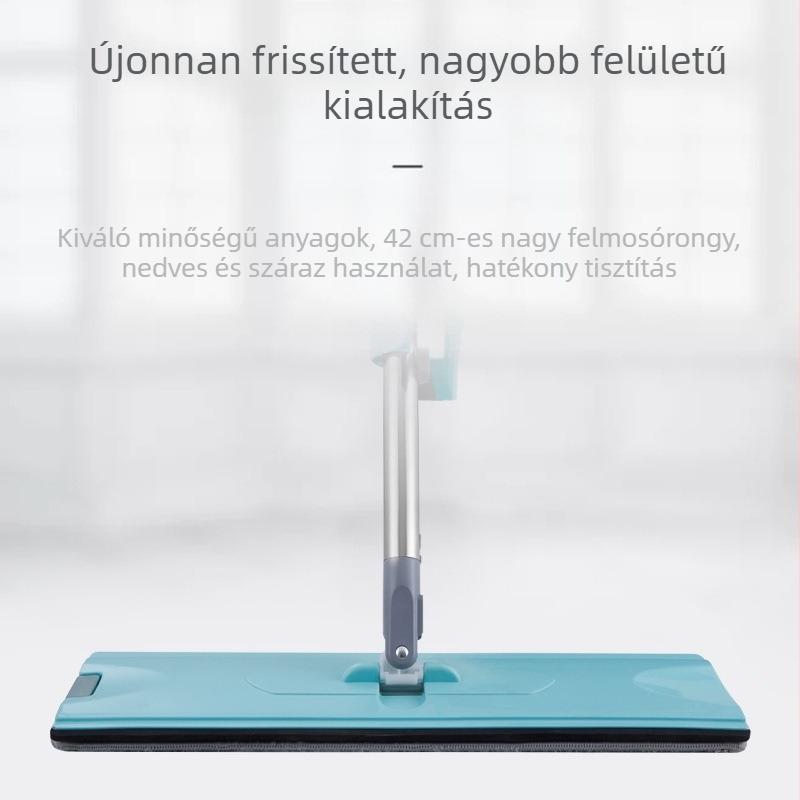 Sík felmosó nedves és száraz tisztításhoz, kéz nélküli használathoz, nedvszívó mikroszálas párna otthoni használatra