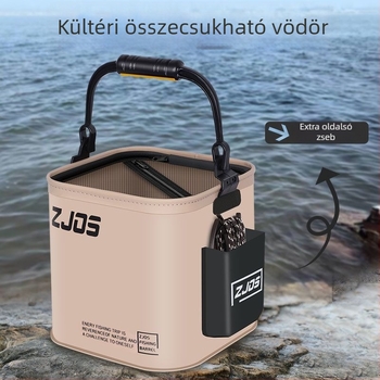 Összecsukható, hordozható halas vödör kültéri horgászathoz