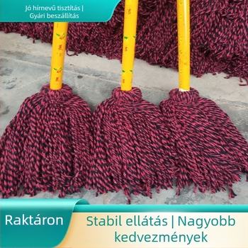 Pamutfonalból készült mop, kerek fejjel, dupla fej, otthoni használatra