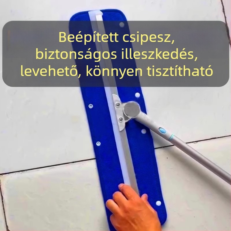 Magic felmosó készlet, cserélhető kendőkkel: mikroszálas kendő és korall fleece nedvszívó