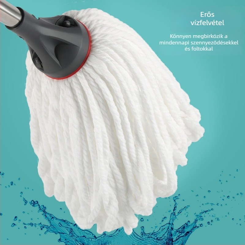 Camellia padló mop rozsdamentes acél fejjel, nedvszívó háztartási padló mop finom rostos anyaggal, modell 4712