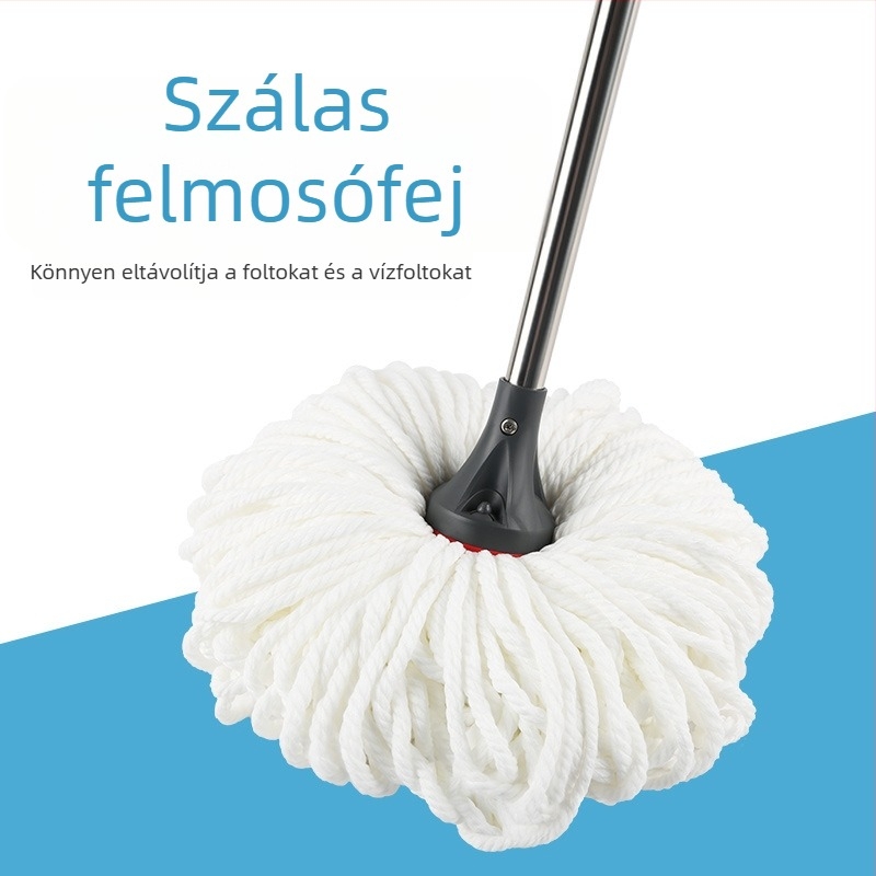 Camellia padló mop rozsdamentes acél fejjel, nedvszívó háztartási padló mop finom rostos anyaggal, modell 4712