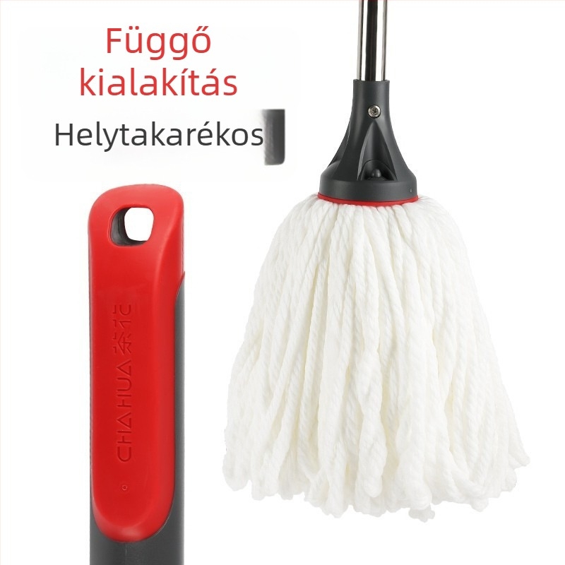Camellia padló mop rozsdamentes acél fejjel, nedvszívó háztartási padló mop finom rostos anyaggal, modell 4712