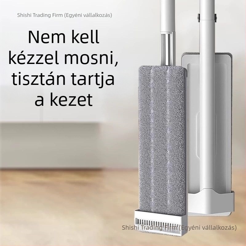 Kéz nélküli mikroszálas lapos felmosó, kettős hajtású rendszer, háztartási használatra