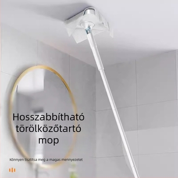 Háromszög alakú mikroszálas mop leválasztható kendővel – otthoni használatra, falak tisztítása, tartó arc kendőkhöz и törlőkendőkhez, mennyezetek pormentesítése