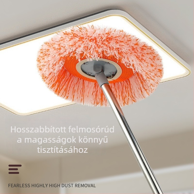 Nagy körkörös porfelmosó háztartási használatra, alkalmas csempékre, mennyezetre, ablakokra és üvegfelületekre, autó- és padló tisztítás, száraz és nedves tisztítás