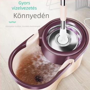 Minden‑egyben felmosó mosáshoz és szárításhoz forgó automatikus kicsavaróval és ürítő vödörrel JX