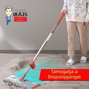 Lapos mop háztartási használatra, kéz nélküli csavarás, alkalmas fa padlóra