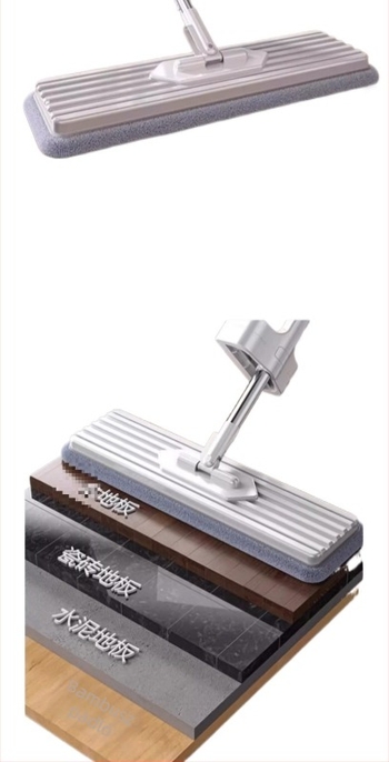 2025 Új érintésmentes lapos mop otthoni használatra – száraz és nedves tisztítás kettős használat, mikroszálas kendővel