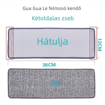Lapos mophoz cserélhető rongy, kettős végű csatlakozással, vastagított végfedők