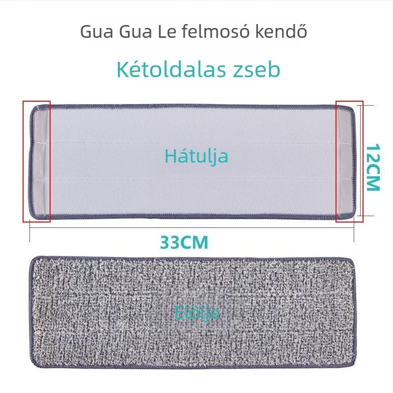 Lapos mophoz cserélhető rongy, kettős végű csatlakozással, vastagított végfedők