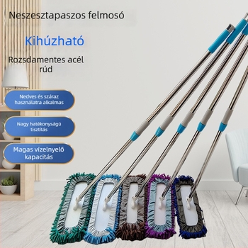 Chenille fejű lapos felmosó, nagy méretű mop nedves és száraz tisztításhoz, otthoni és szállodai használatra
