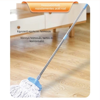 16×28 cm vastagított pamutfonalú hosszú nyél Mop iroda tisztántartására