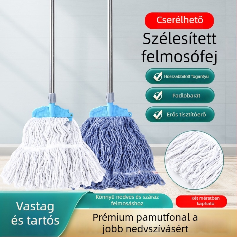 16×28 cm vastagított pamutfonalú hosszú nyél Mop iroda tisztántartására
