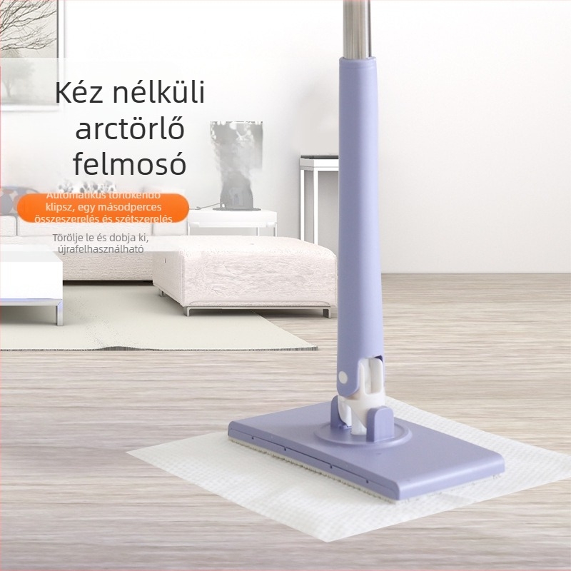 Testre szabható arcra szánt kendőfelmosó klipszel, kéz nélküli használat, többfunkciós automata kendőklipsz mop