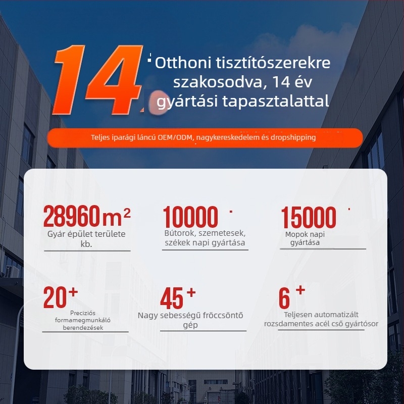 Nagy méretű érintésmentes lapos mop kereskedelmi és otthoni tisztításra, mikroszálas