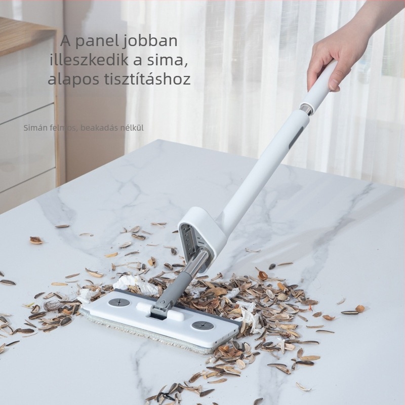 Többcélú üvegtisztító eszköz mikroszálas mini mop és törölközővel, teleszkópos nyéllel 63–114 cm
