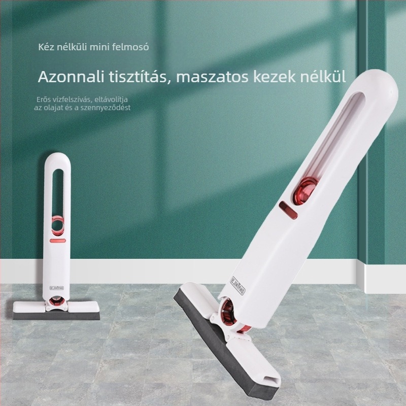 Személyre szabott mini mop kolloid fejjel konyhához, fürdőszobához, mosogatóhoz és íróasztalhoz — kézzel mosható, szivacsos fej