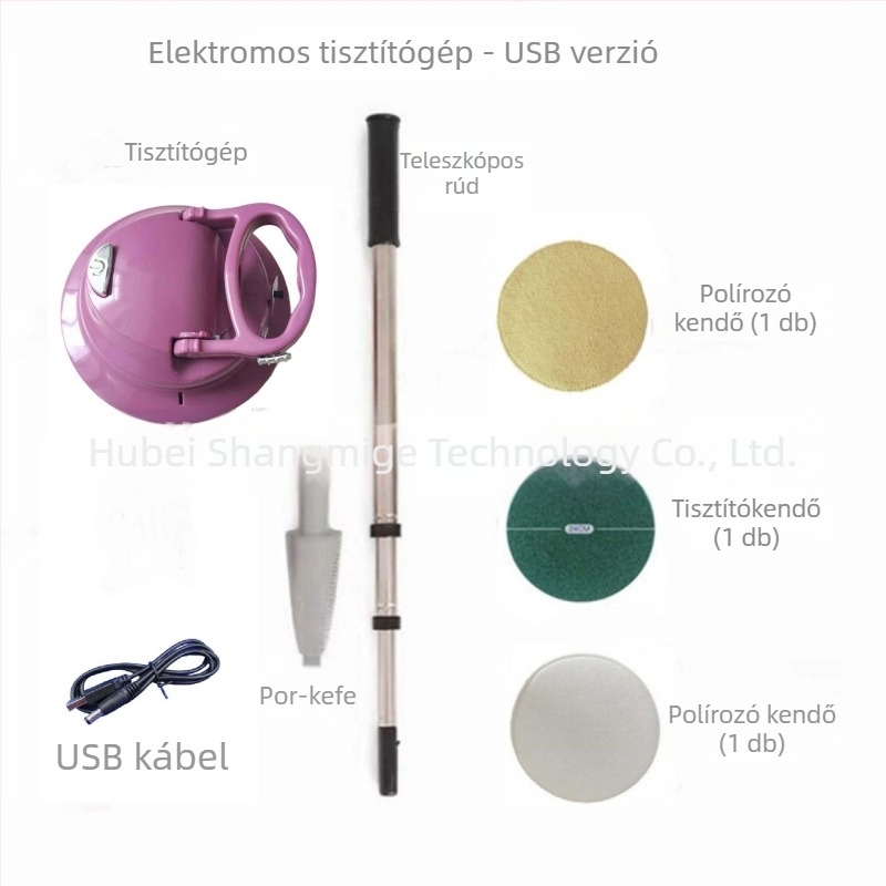 MD37 elektromos mop USB-töltéssel, polírozó tisztító készülék, nedves és száraz tisztítás, kézi toló forgó padlótisztító