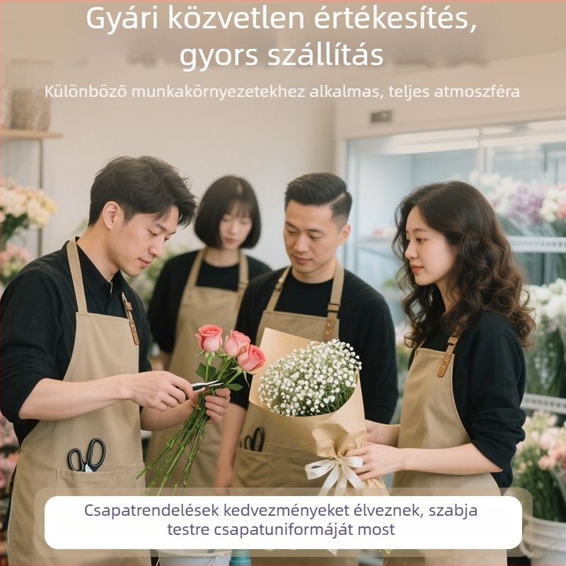 Személyre szabható vízálló és olajálló catering kötény, ujjatlan, egy méret, logó nyomtatás