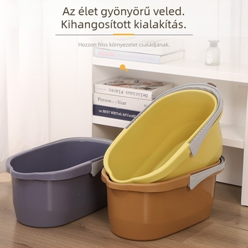 Személyre szabott mopvödör széles nyílású, téglalap alakú műanyag kinyomóvödör szivacsos felmosóhoz