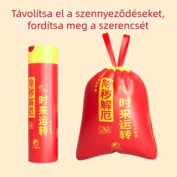 Újévi piros szemeteszsákok húzózsinórral, vastagítottak és nagy méretűek, ünnepi és szerencsét hozó