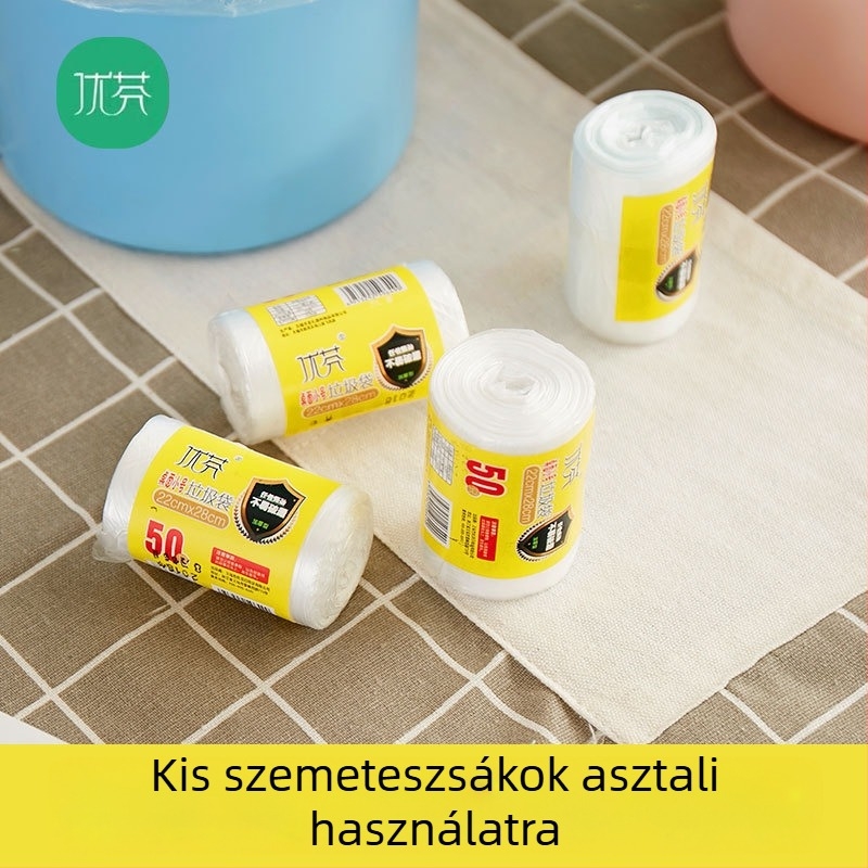 Youfen HDPE vastagított asztali és autós szemetes zacskók, mini méret, egyszer használatos szelektív szemetes zacskók, 100 darab