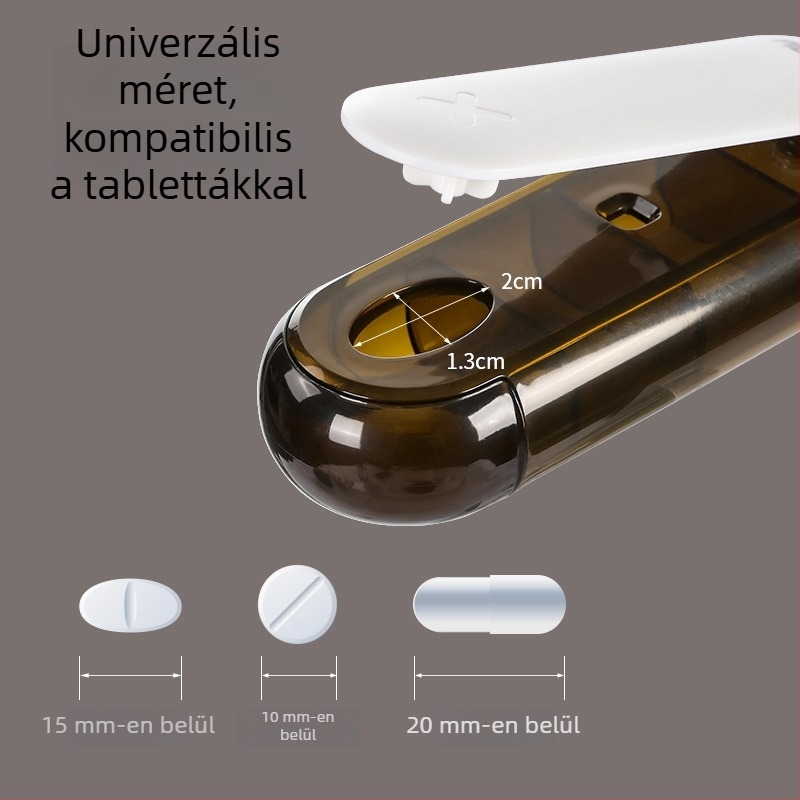 FaSoLa mini hordozható tablettatartó – fényvédett, zárható, nedvességálló gyógyszer-tároló