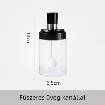 Üveg fűszertartó készlet integrált konyhai fűszeres üveggel és olaj ecsettel
