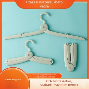 Új, eredeti utazási összecsukható ruhafogas – mini teleszkópos, kompakt, hordozható, multifunkcionális utazásokra és üzleti utakra