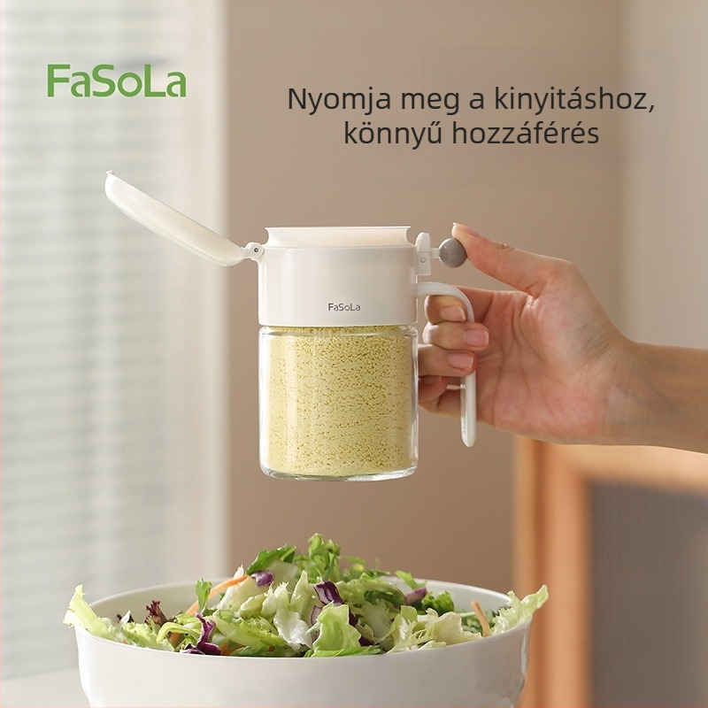 FaSoLa üveg fűszertartó légmentes zárású – nedvességálló tartály szárazfűszerekhez