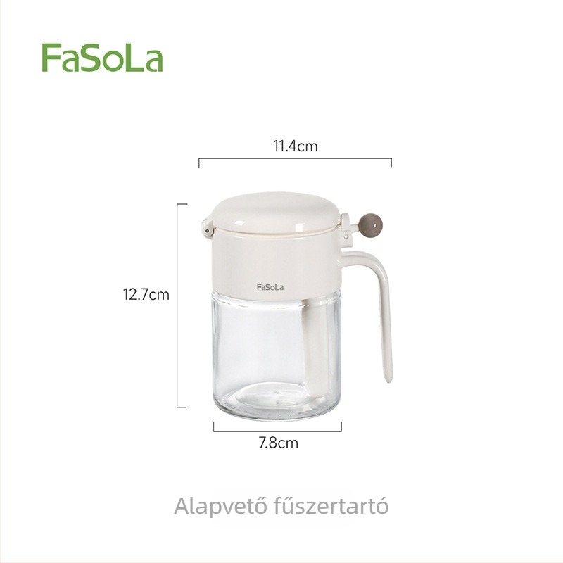 FaSoLa üveg fűszertartó légmentes zárású – nedvességálló tartály szárazfűszerekhez