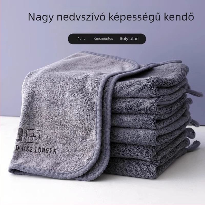 Megvastagított mikroszálas tisztítókendő, szöszmentes, rendkívül nedvszívó autómosáshoz és háztartási használathoz