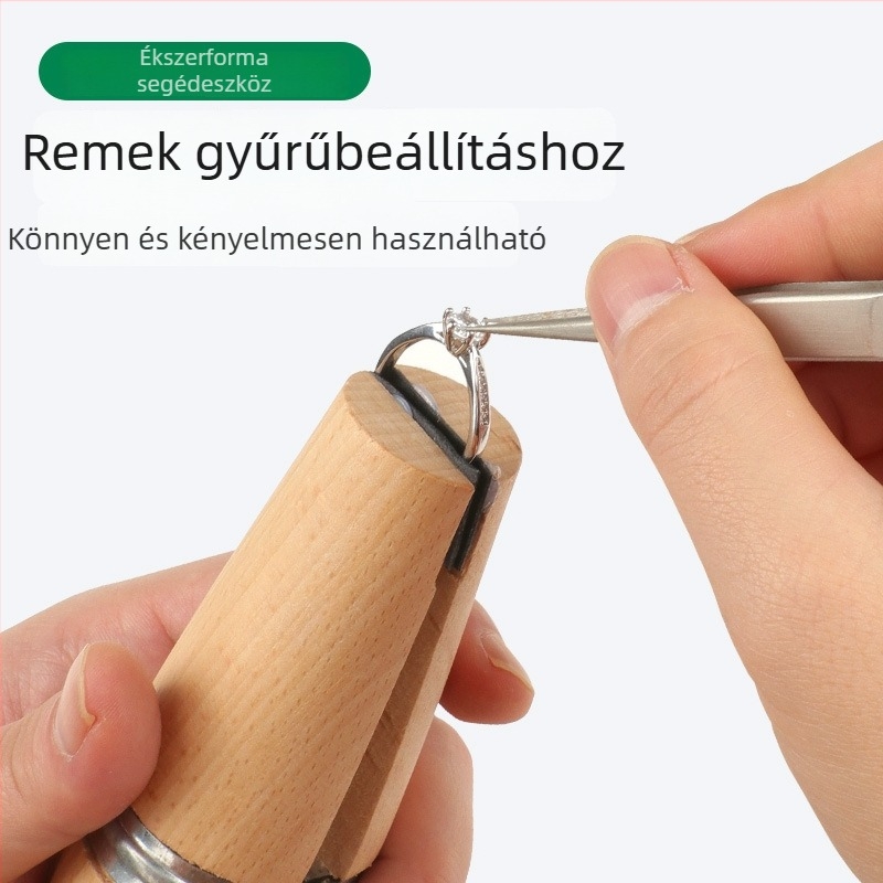 Gyűrűk számára készült fa klipsz – nem karcolja meg az ékszereket, DIY beépítés és mikrofaragás, fa rúd tartóeszköz