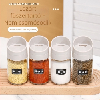 Konyhai fűszertartók kézi zárással, nedvességálló üvegből készült palackok, multifunkcionális fűszerszett és sóadagoló