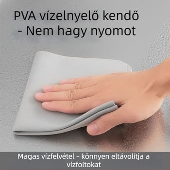 Ultra vékony mikroszálas tisztítókendő, erősen nedvszívó PVA anyagból, üveg- és tükörtisztításhoz, nyom nélkül, vízfoltok nélkül