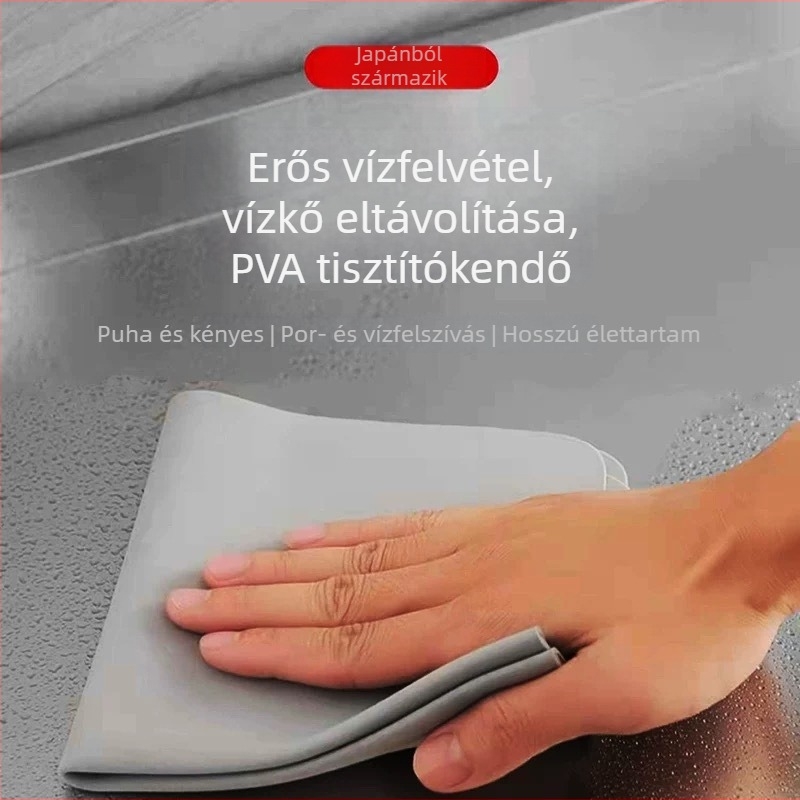 Ultra vékony mikroszálas tisztítókendő, erősen nedvszívó PVA anyagból, üveg- és tükörtisztításhoz, nyom nélkül, vízfoltok nélkül